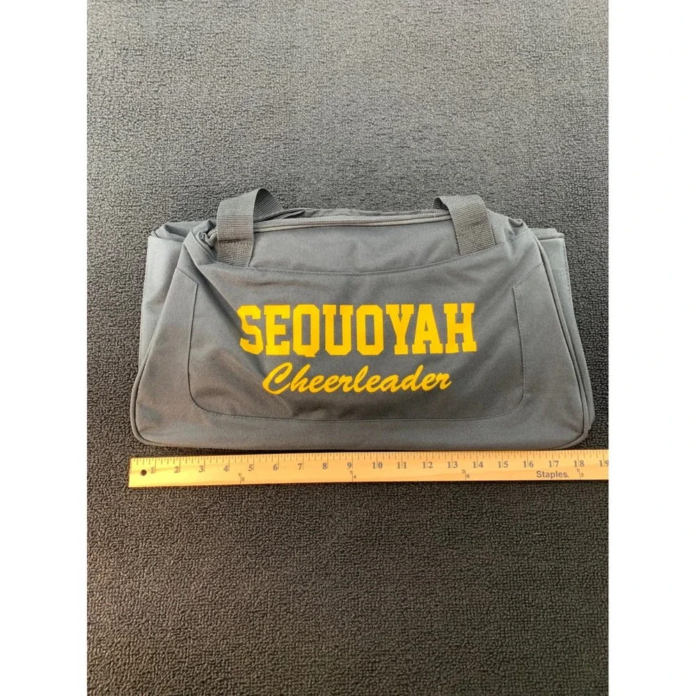 Sequoyah Cheerleader Duffel Bag black‎ Yellow Gym Sports Travel Gear 18x10